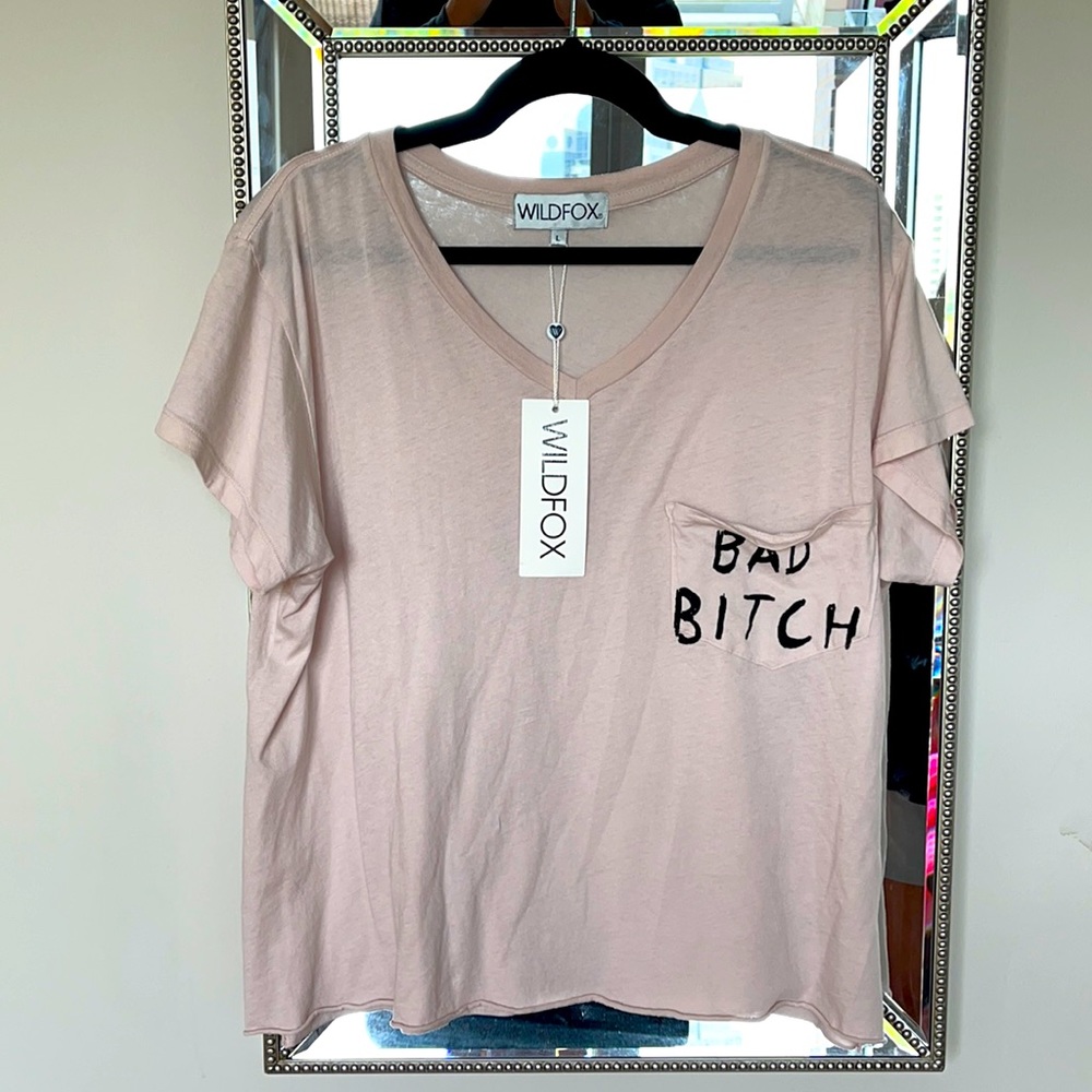 WildFox “Bad Bitch” Pocket Tee Size L